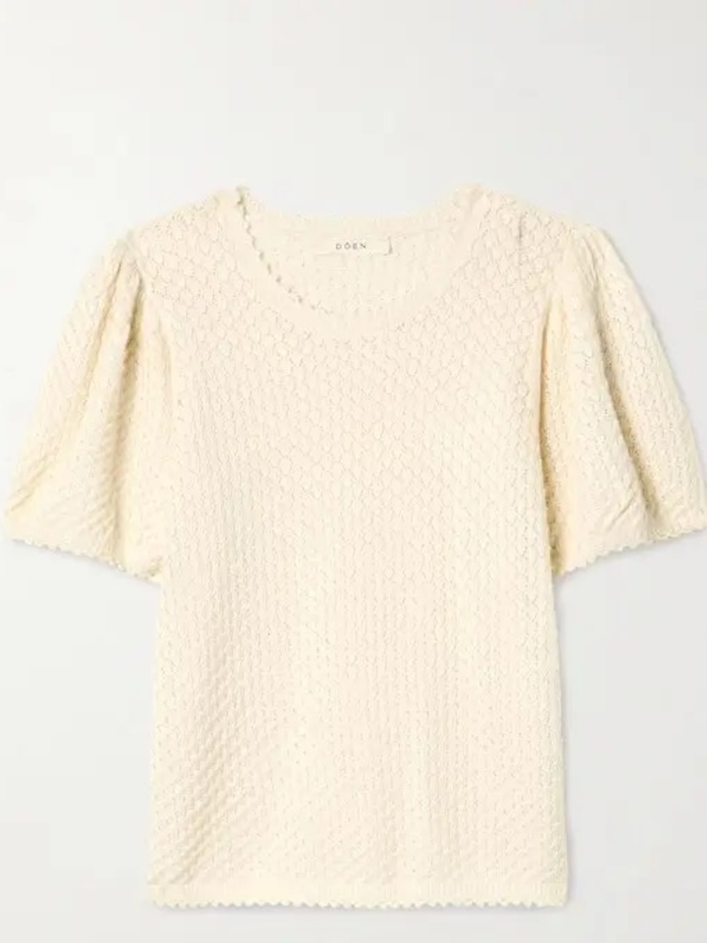 Doen Carina Puff sleeve sweater ivory